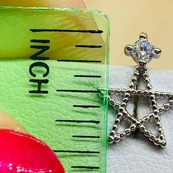 Sterling Silver 925, CZ Stud Earrings - Picture 4 of 5